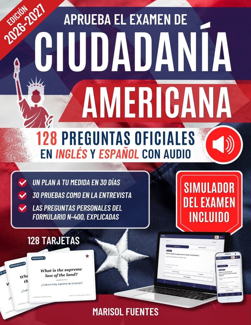 Portada del libro Aprueba el examen de ciudadanía americana